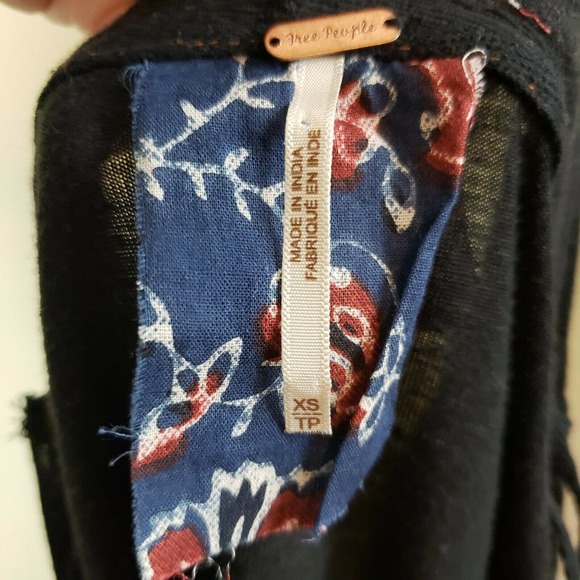 Free People Medallion Printed Top Linen Blend  XS - Picture 7 of 10